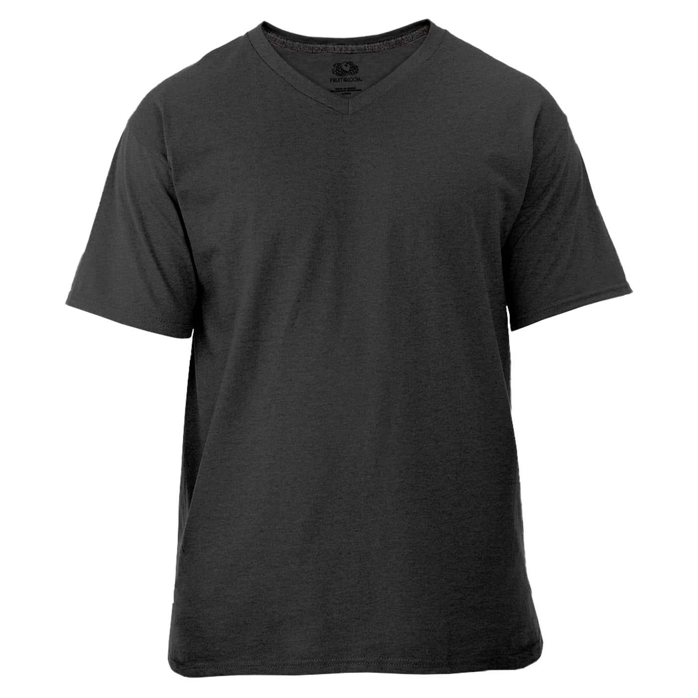 Camiseta Fruit Of The Loom Cuello V, Color Negro -talla L