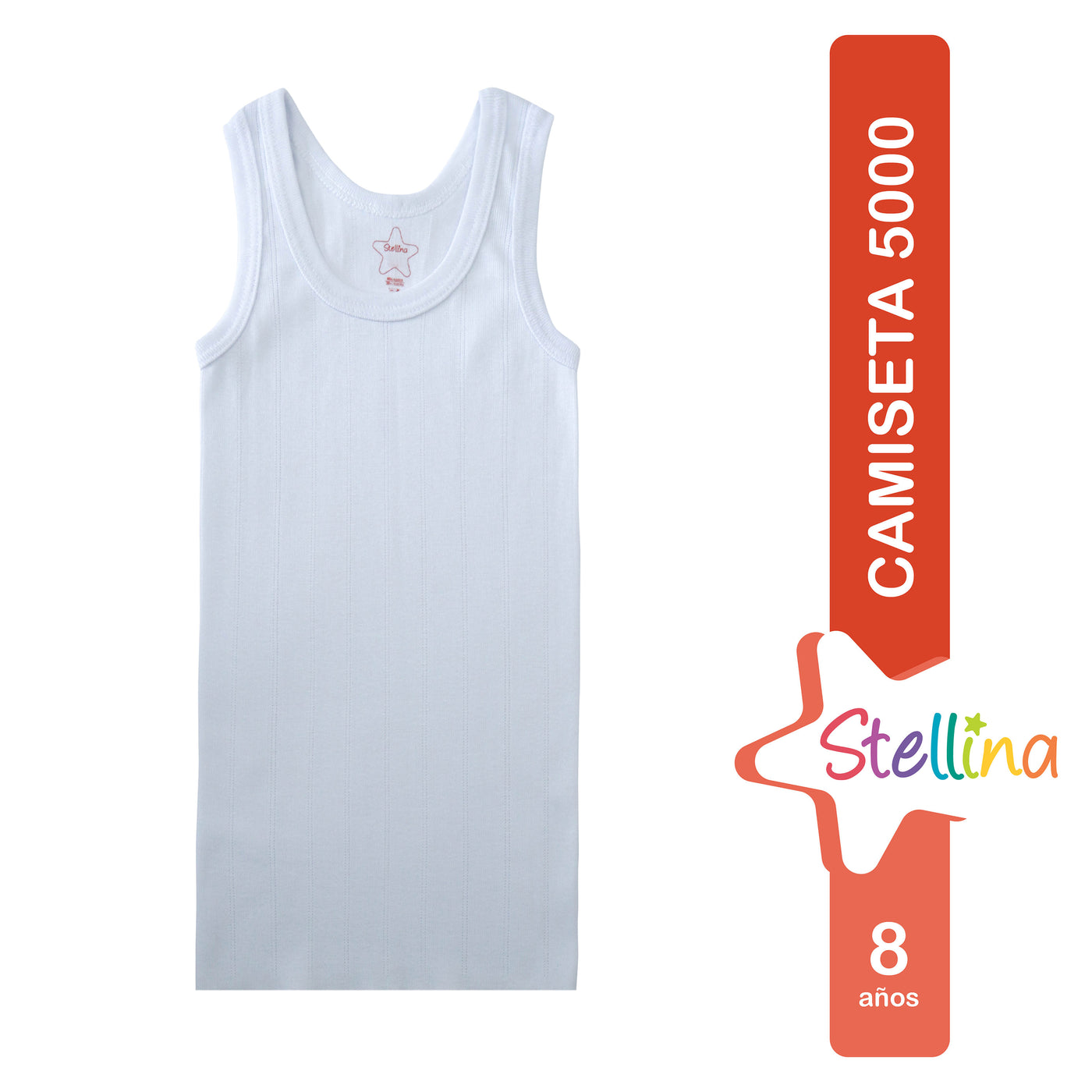 Camiseta Uso Interior Stellina, Para Niño -talla 8