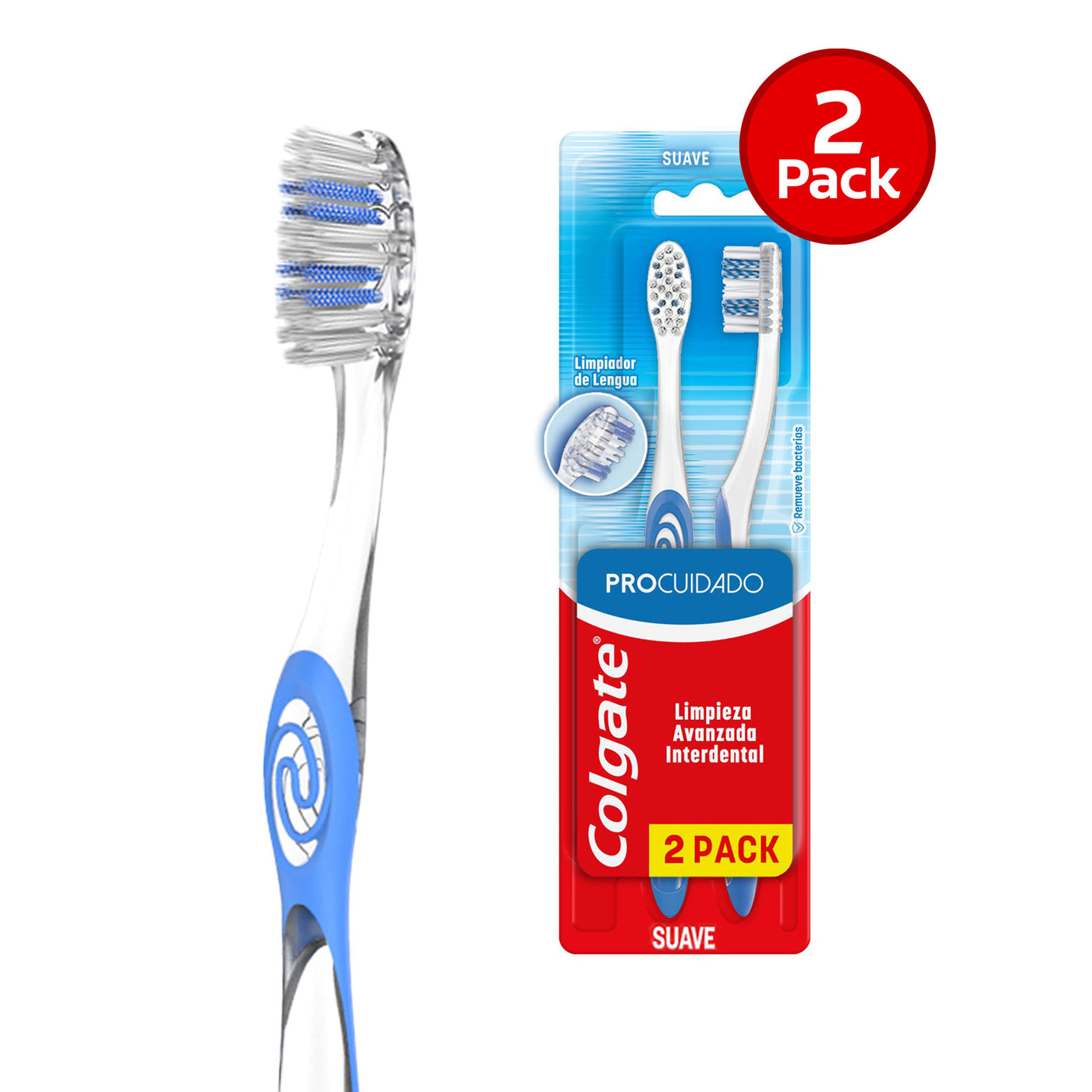 Cepillo De Dientes Colgate, Pro Cuidado 2 Pack