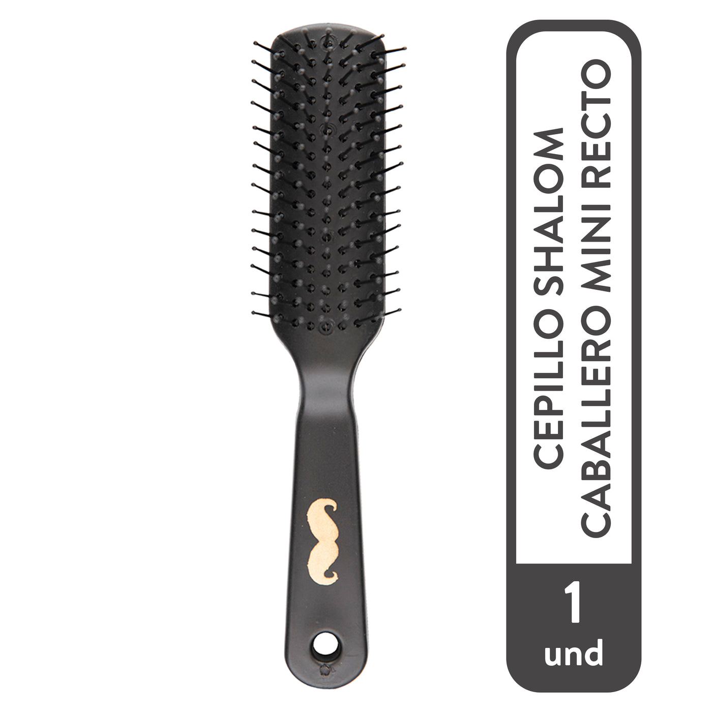 Cepillo Shalom Para Cabello De Caballero Mini Recto - 1 Unidad