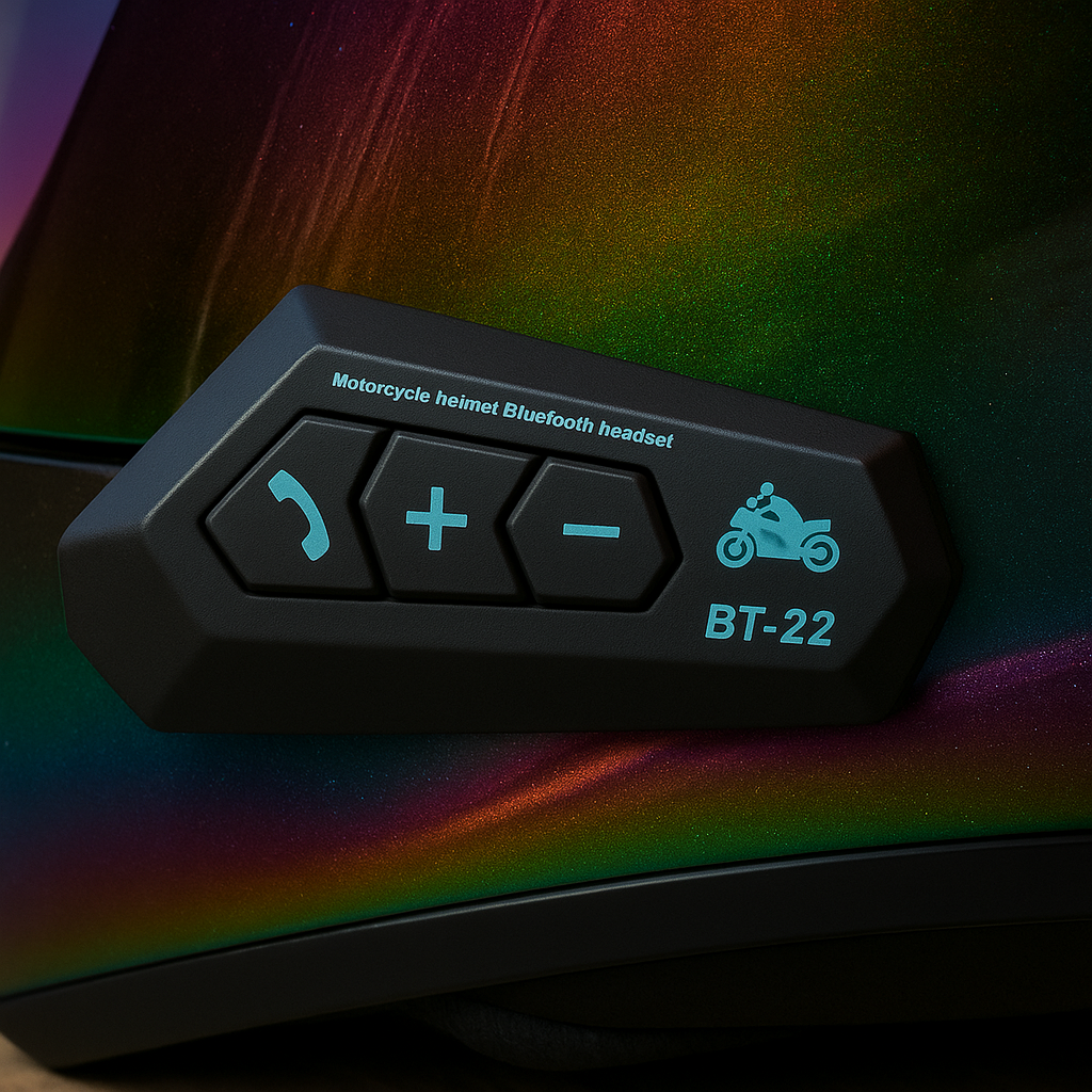 🎧 Auriculares Bluetooth BT22 para Casco – Llamadas Automáticas, Reducción de Ruido y Batería Duradera