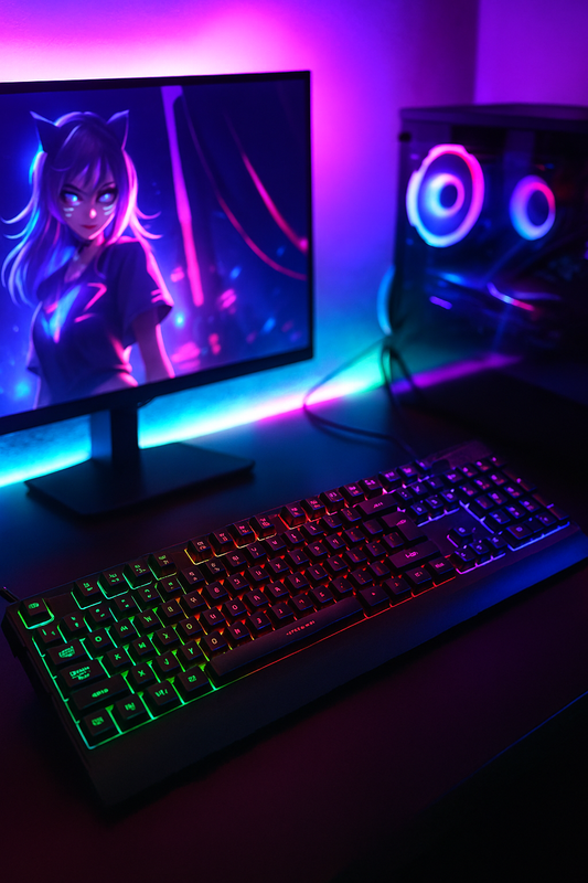 🎮 Teclado Gamer MARVO K606 – Iluminación Rainbow, Antighosting y Alta Durabilidad