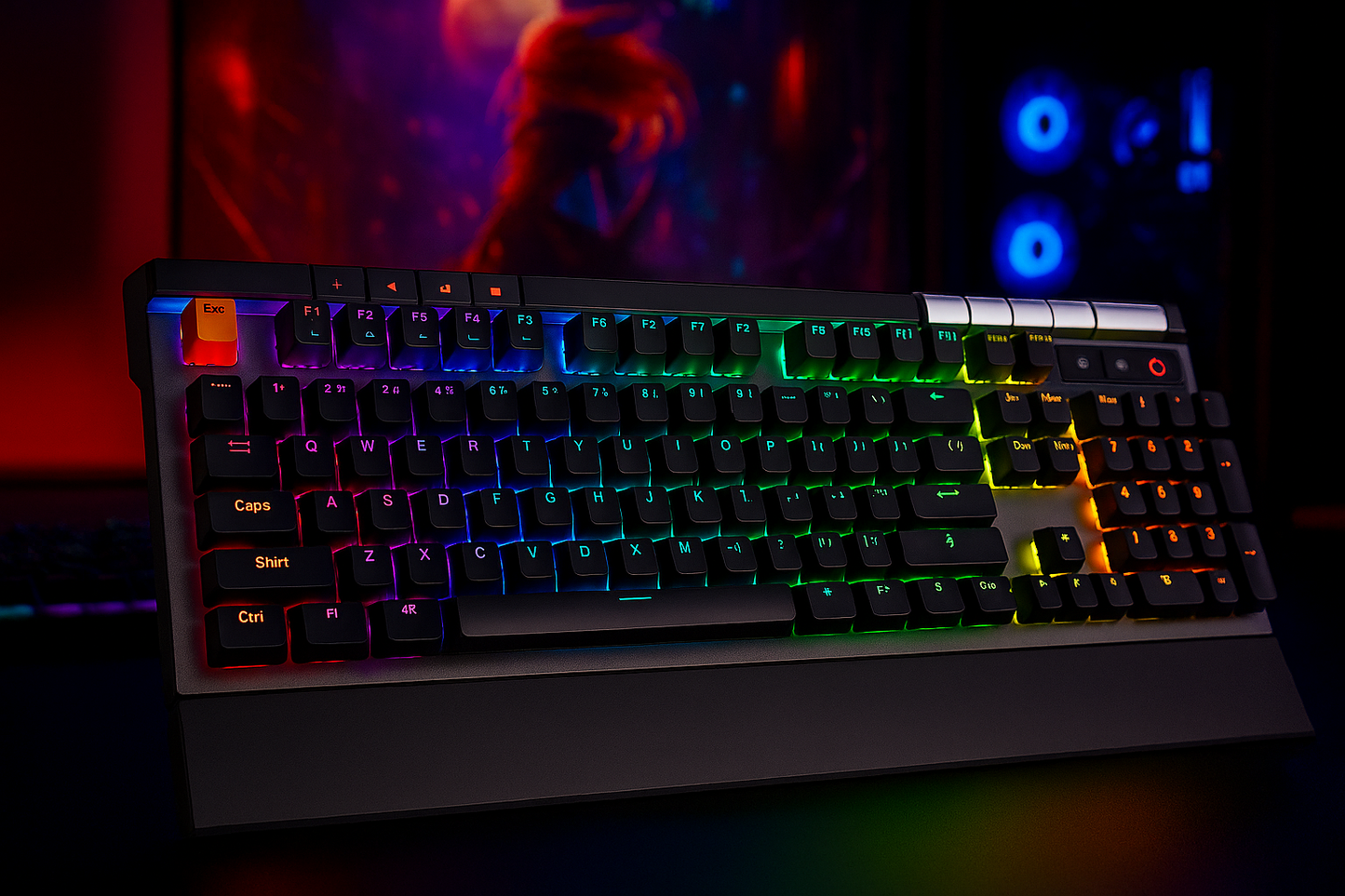 🔥 Teclado Mecánico Gamer MARVO KG965G con 119 Teclas, RGB y Reposamuñecas