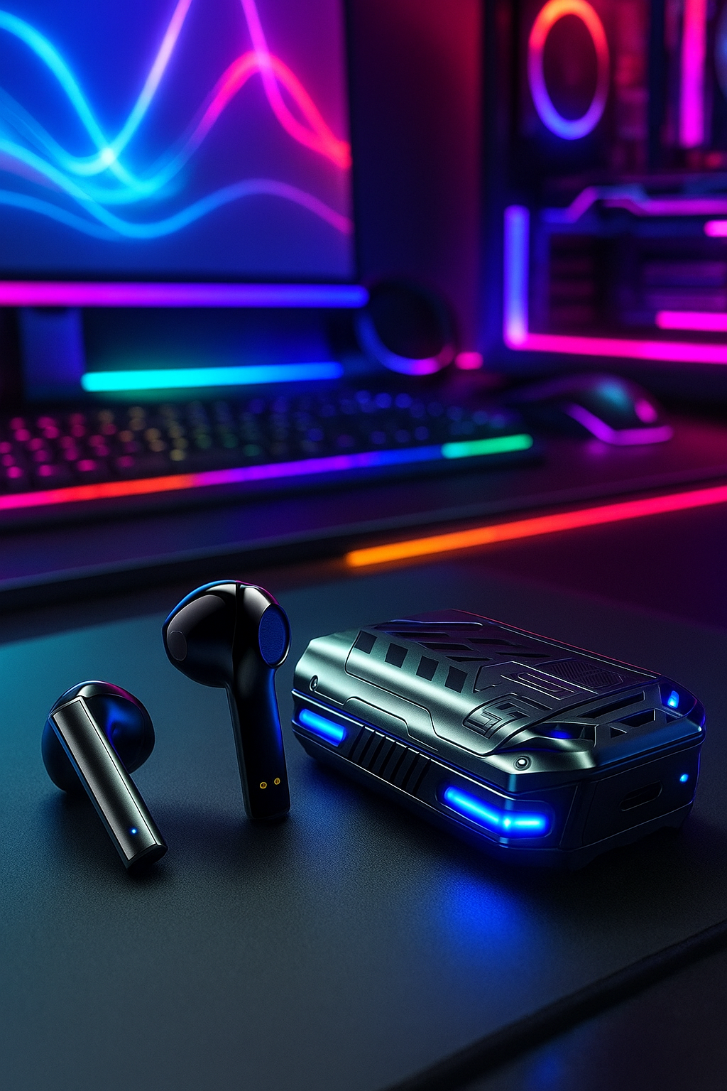 Audífonos “Nave Estelar” – Diseño futurista, sonido brutal y luz RGB