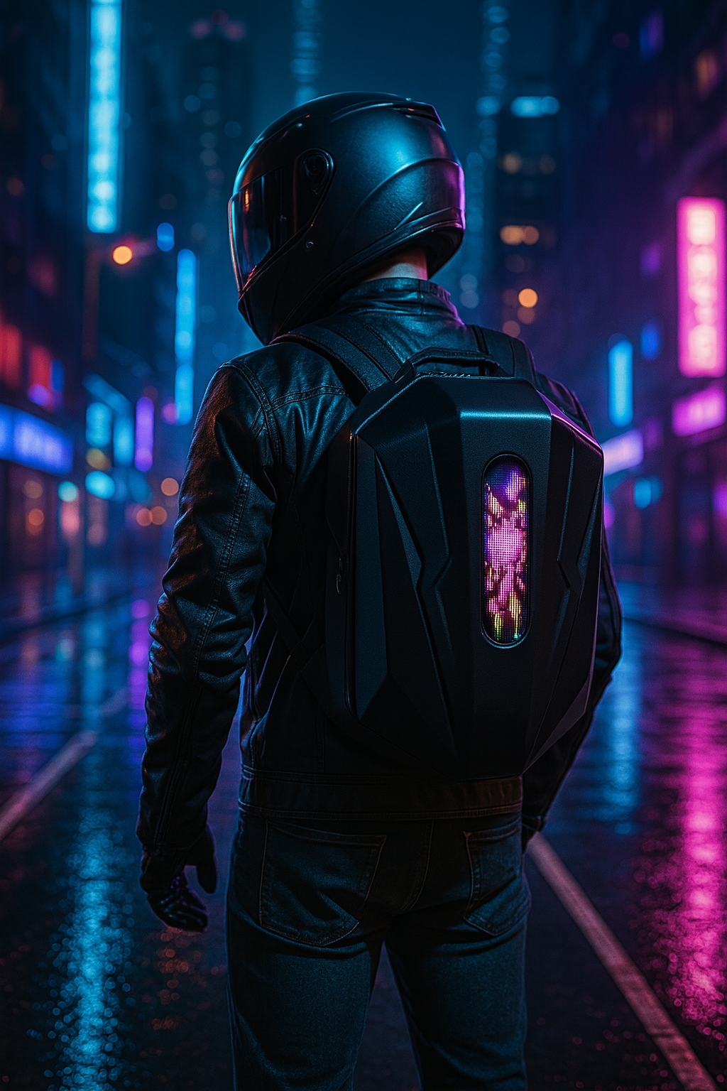 ⚡ Mochila LED Gelrova Evolution – Carcasa Rígida, Pantalla Programable, Diseño Futurista 18”