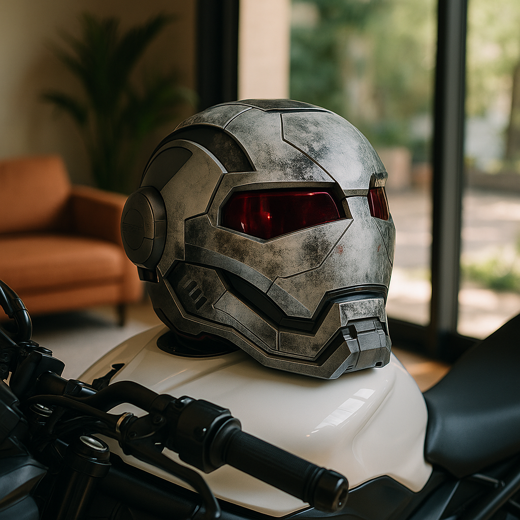 🤖 Casco de Moto Estilo Transformers –  Fibra de Vidrio, Diseño Futurista