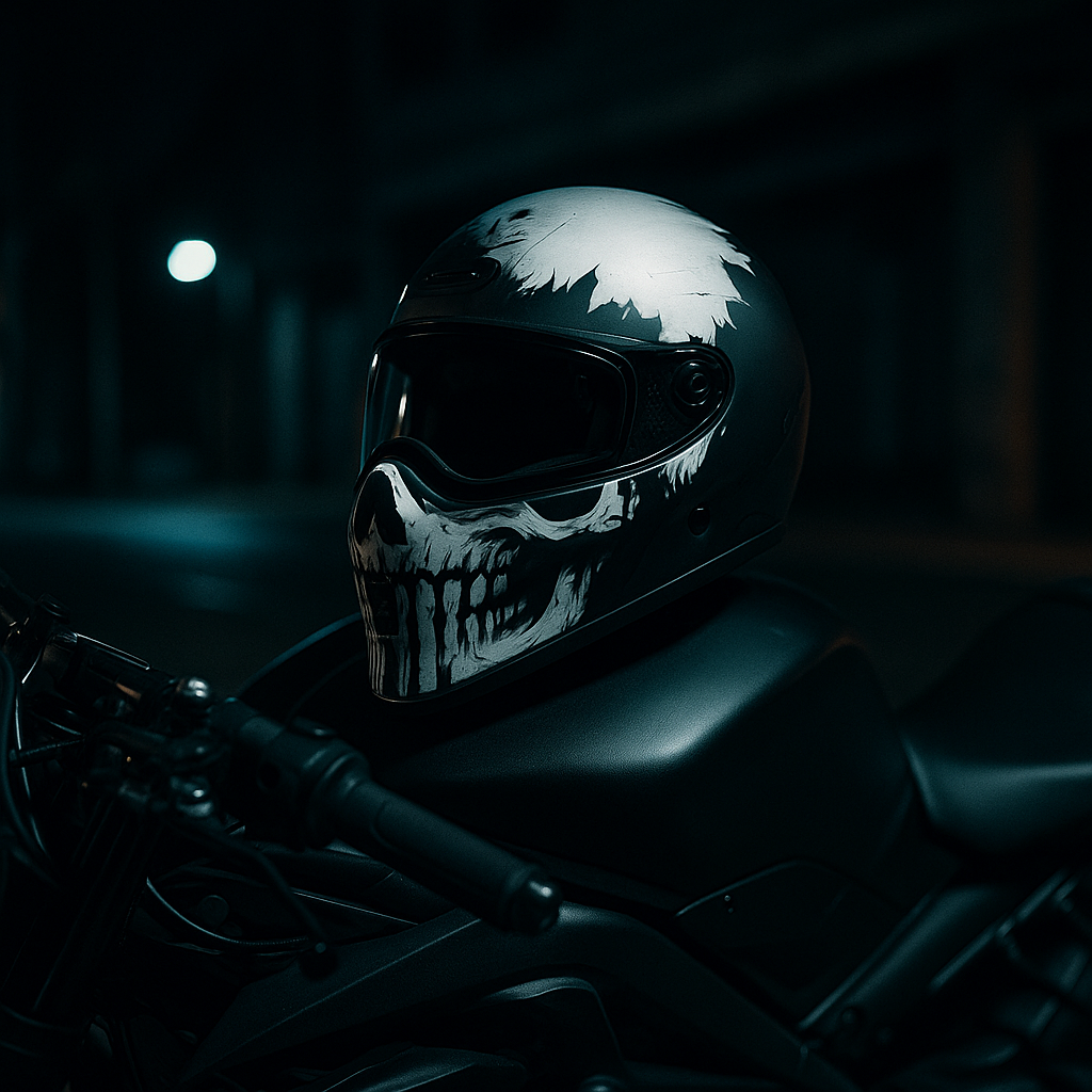 🖤 Casco de Moto Negro – Fibra de Vidrio, Certificación DOT