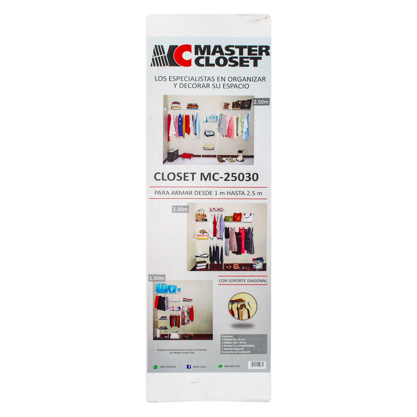 Closet Master Mc-25030 De 1 A 2.5mts - Unidad