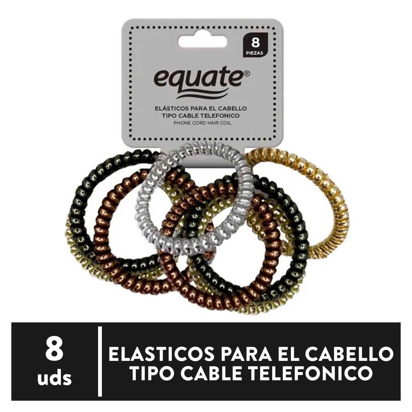 Colas Equate Para Cabello Color Brillante 8 Piezas