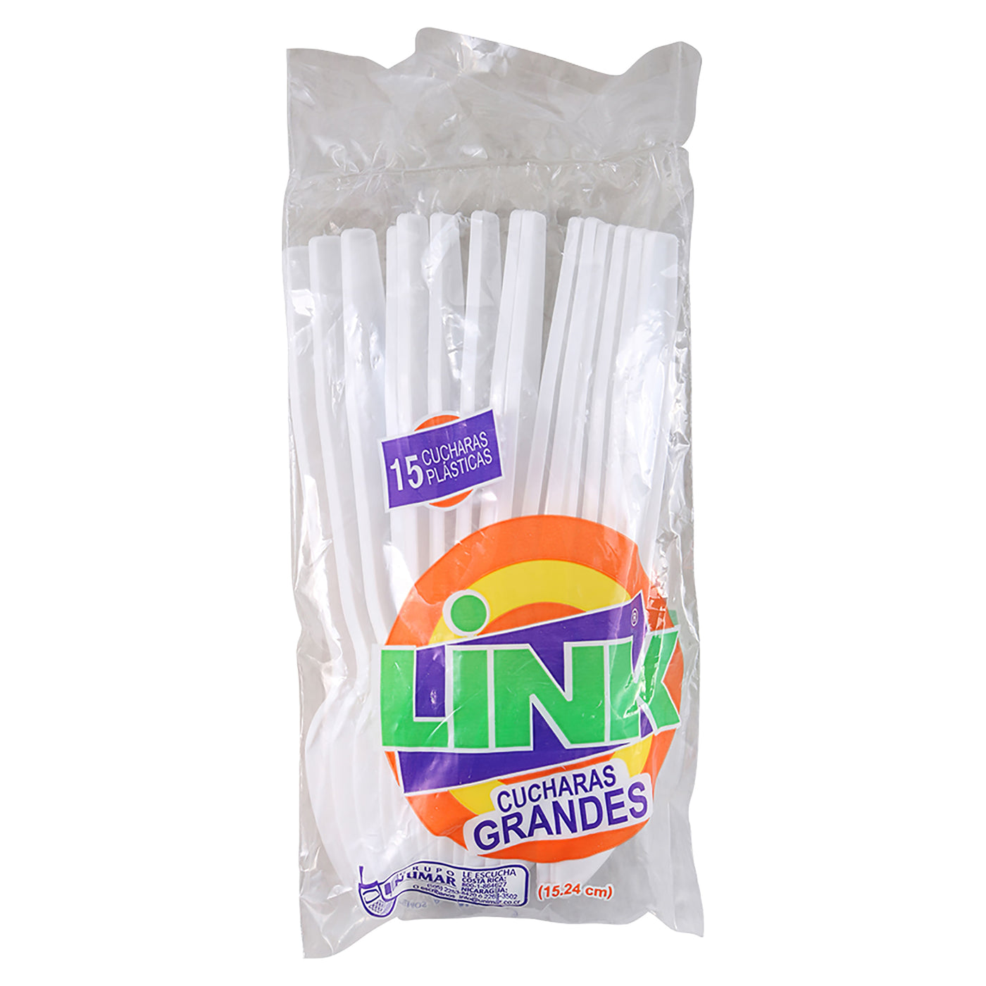 Cucharas Plásticas Link Grandes 15 Unidades