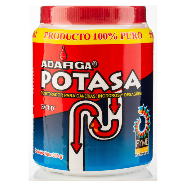 Destapador Adarga Potasa De Cañerías Inodoros Y Desagues - 300 G