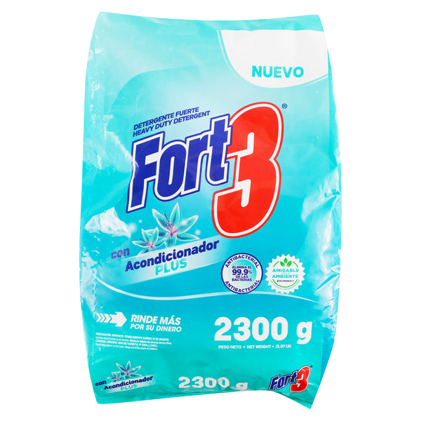 Detergente En Polvo Fort 3 Acondicionador Plus - 2300 G