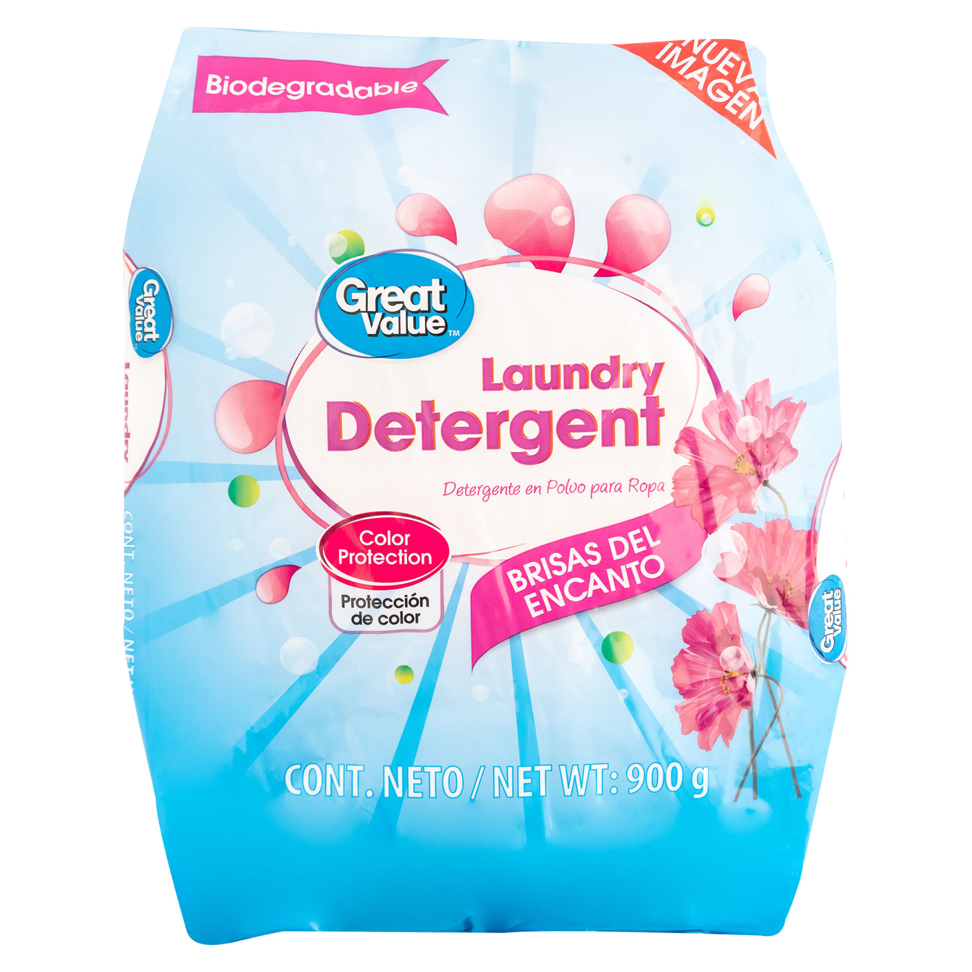 Detergente Great Value En Polvo Aroma Brisas Del Encanto - 900 G