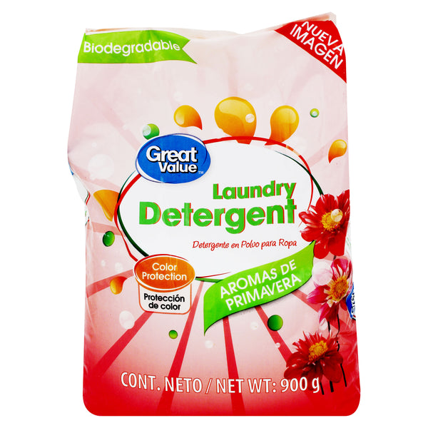 Detergente Great Value En Polvo Aroma Primavera - 900 G