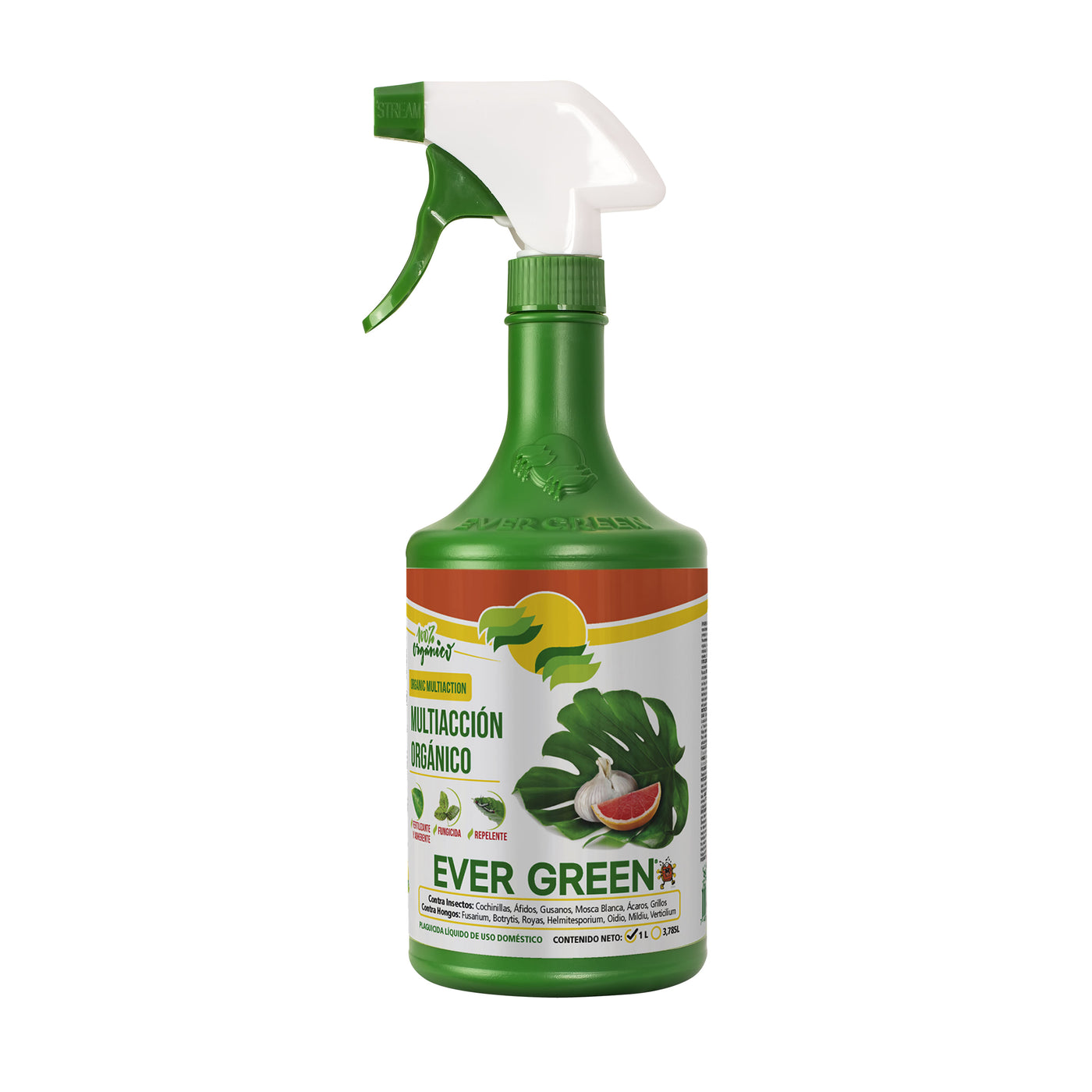 Plaguicida Líquido Ever Green Multiacción Orgánico - 1lt