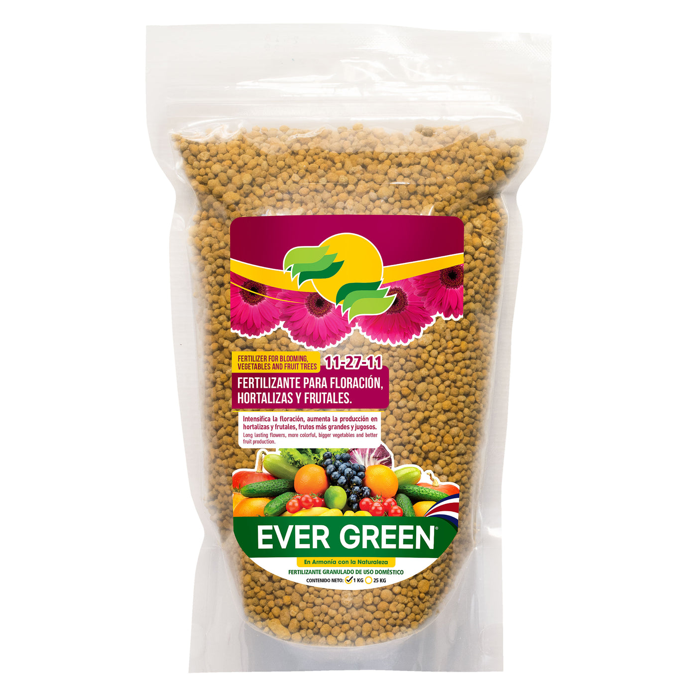 Fertilizante Granulado Ever Green 11-27-11 - 1kg