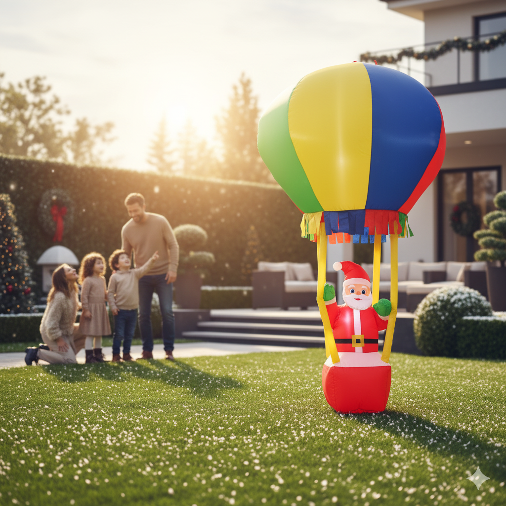 Inflable Santa en Globo Aerostático