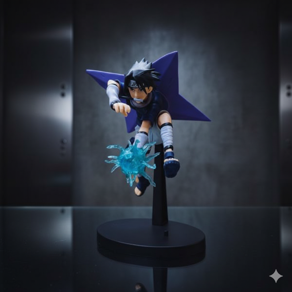 Figura Coleccionable Sasuke Uchiha con Shuriken – Naruto (20 cm)