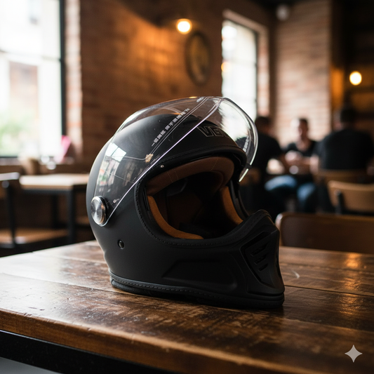 🛡️ Casco de Moto con Visor Completo – Fibra de Vidrio, Certificado DOT