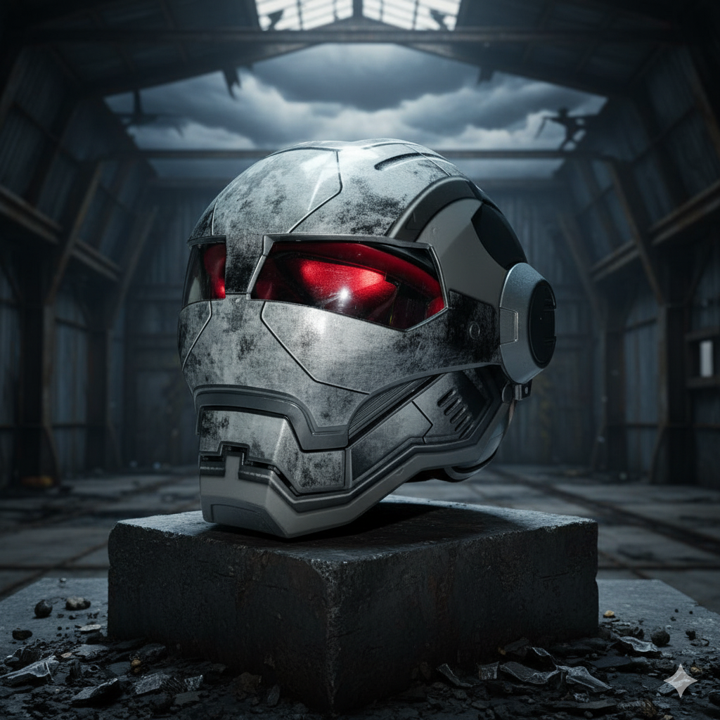 🤖 Casco de Moto Estilo Transformers –  Fibra de Vidrio, Diseño Futurista