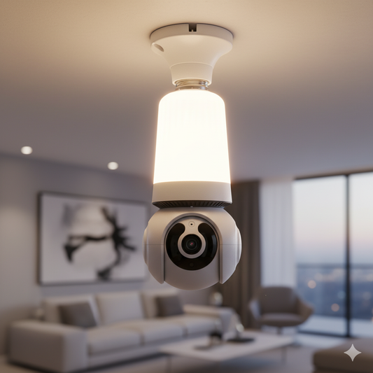 Cámara Bombillo WiFi 360° (Modelo Q26) | App V380 con Auto-Tracking