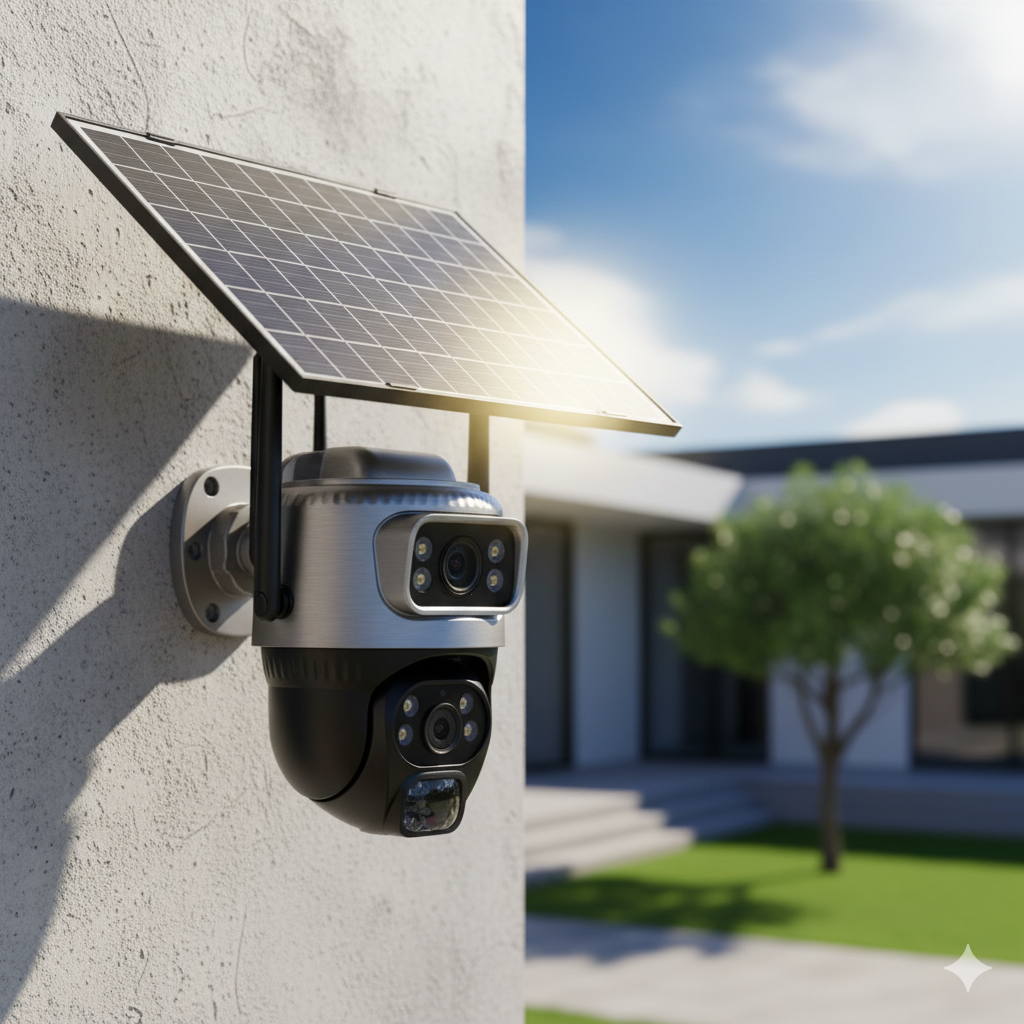 Cámara Solar Doble Lente (Modelo VCS20-W) | 100% Autónoma