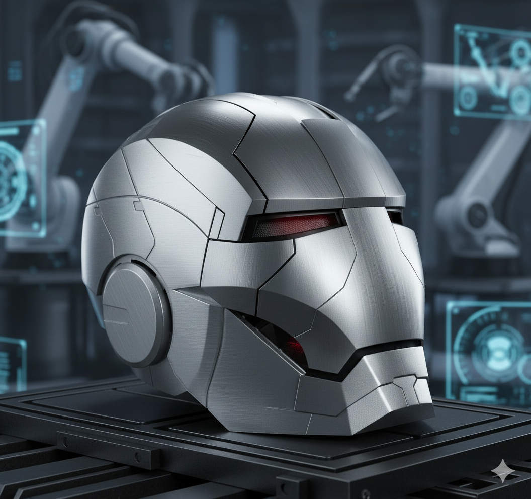 🤖 Casco de Moto Estilo Transformers –  Fibra de Vidrio, Diseño Futurista