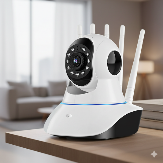 Cámara Robótica WiFi 360° (Modelo A5) | 5 Antenas de Alta Recepción