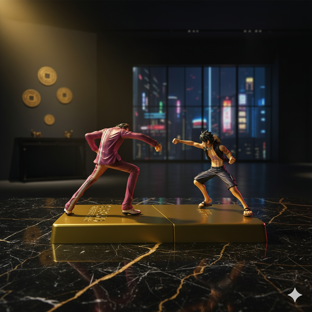 Set de Figuras Coleccionables One Piece – Luffy vs Gild Tesoro (PVC 12-15cm en Bolsa)