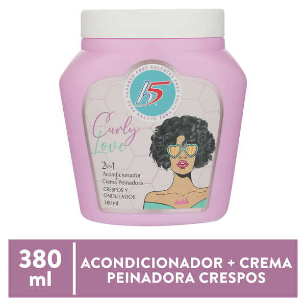 Crema Para El Cabello H5 2 En 1 Curly Love - 380 G