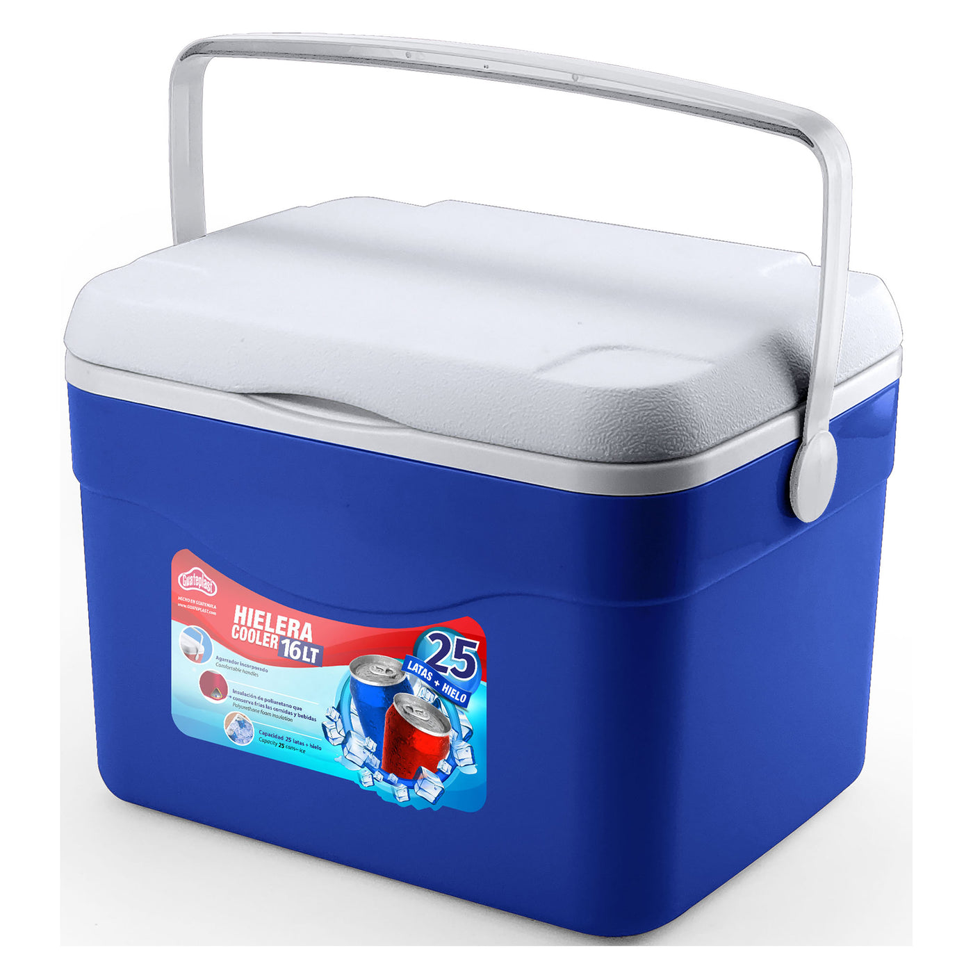 Hielera Guateplast Polar Color Azul Capacidad 16 L