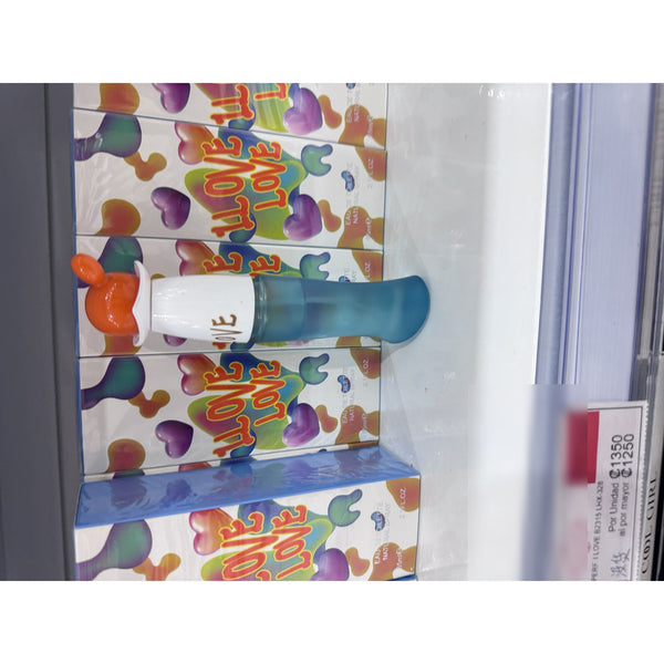 Perfume I Love Eau de Toilette 35ml Frasco Azul Degradado con Corazón Naranja