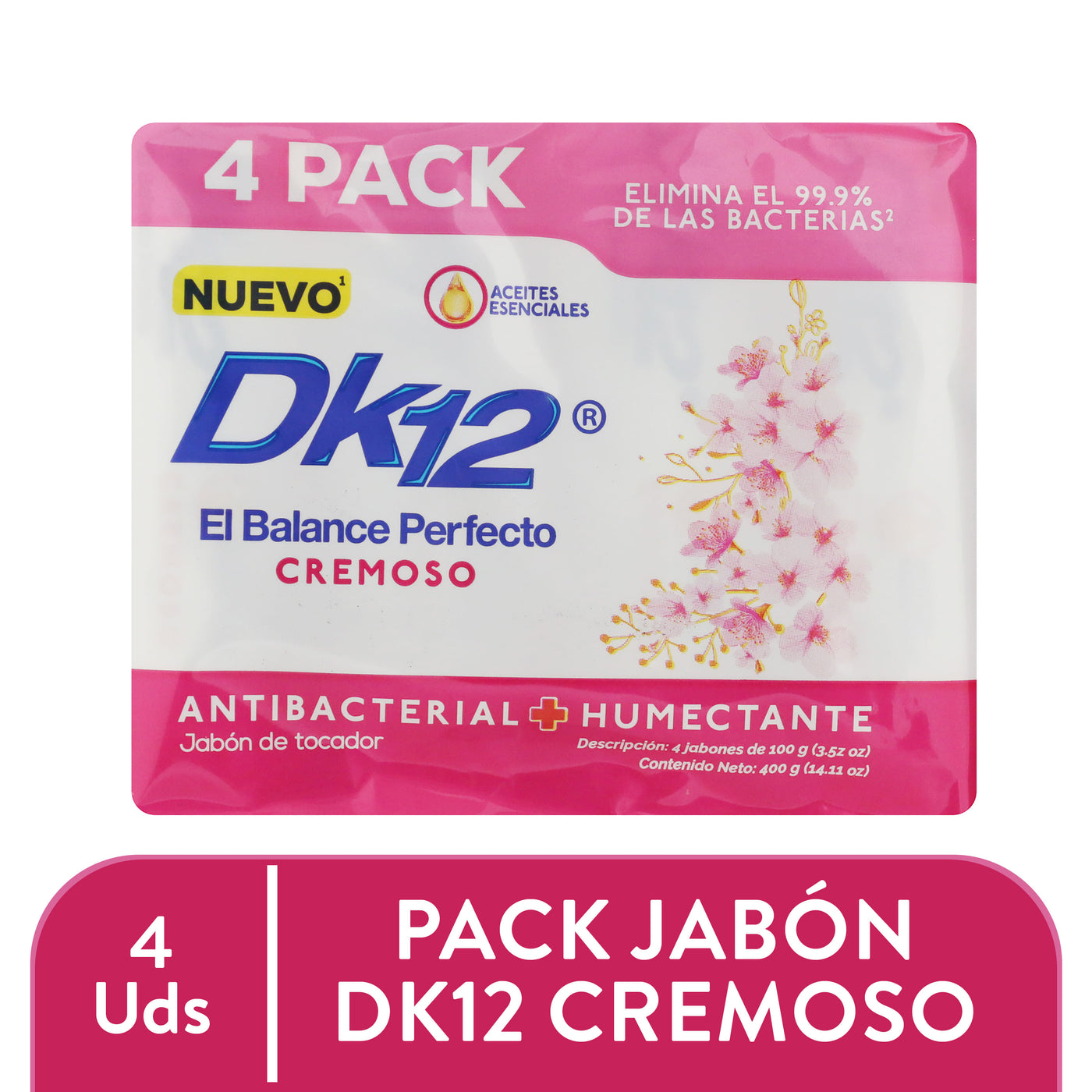Jabón Dk12 De Tocador Cremoso 4 Pack - 400 G