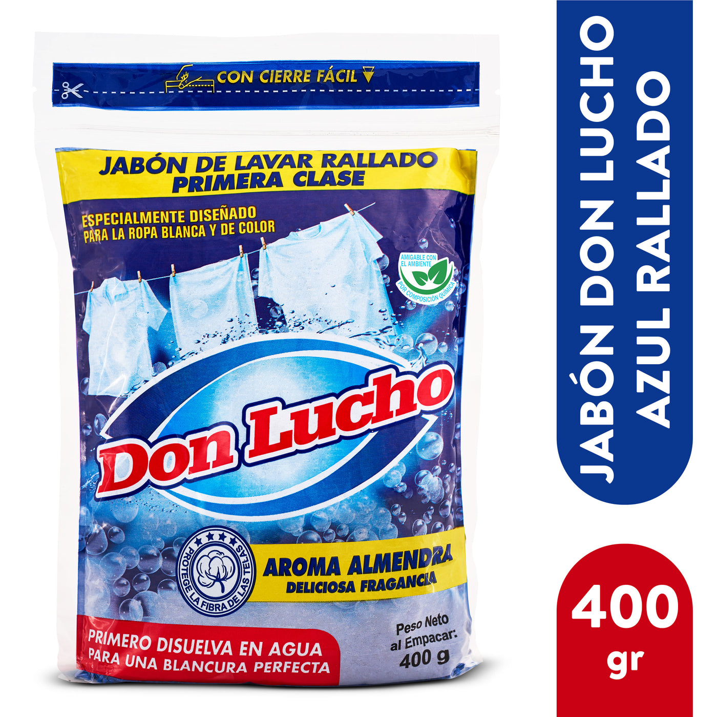 Jabón Don Lucho Azul Rallado - 400 G