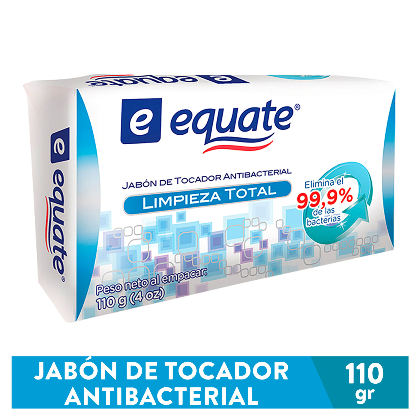 Jabón De Tocador Equate, Limpieza Total - 110g