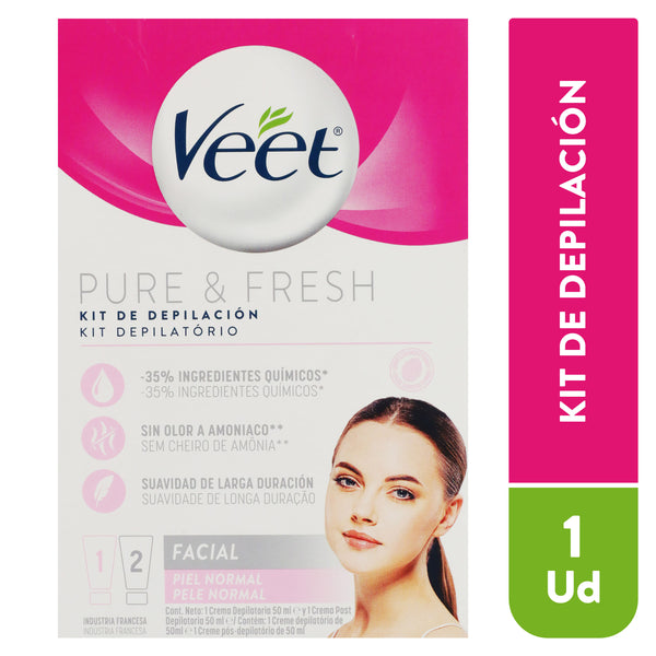 Kit Crema Depiladora Veet Facial -100 Gr