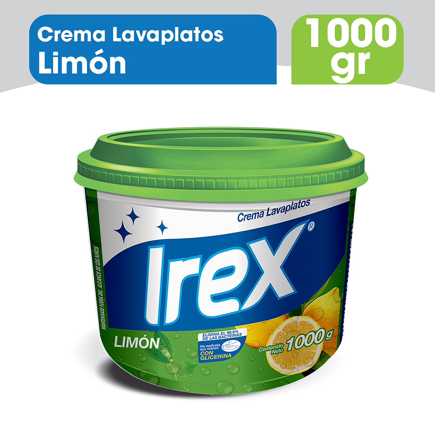 Lavaplatos Irex En Crema Limón - 1000 G