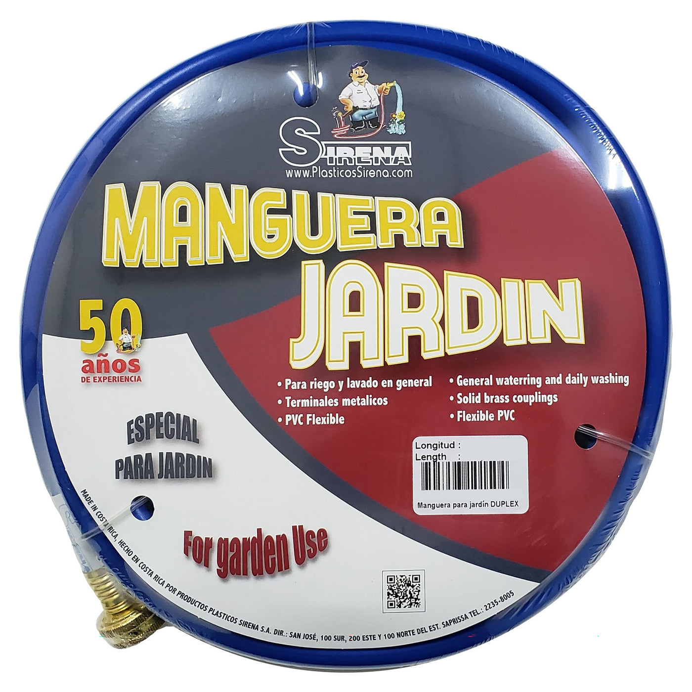 Manguera Sirena 2 Capas Flexible - 7.50 Mt
