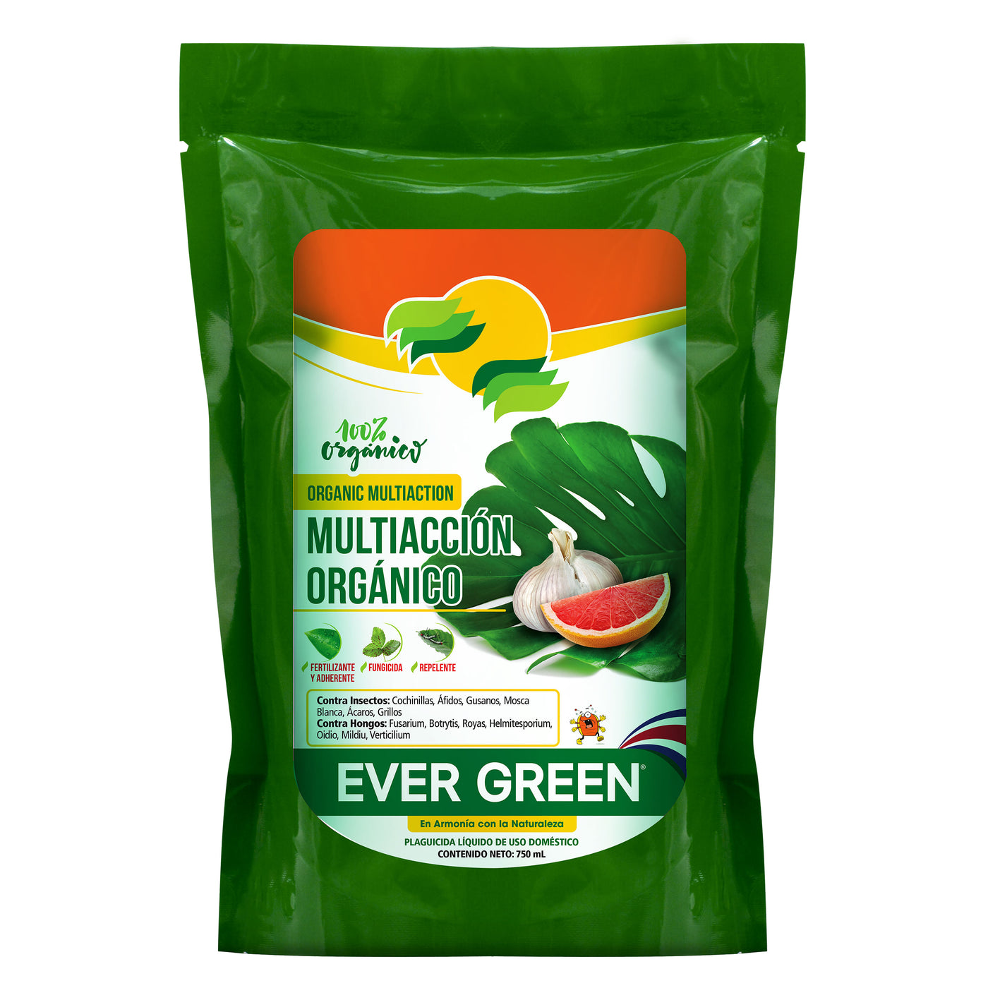 Plaguicida Líquido Ever Green Multiacción Orgánico - 750ml