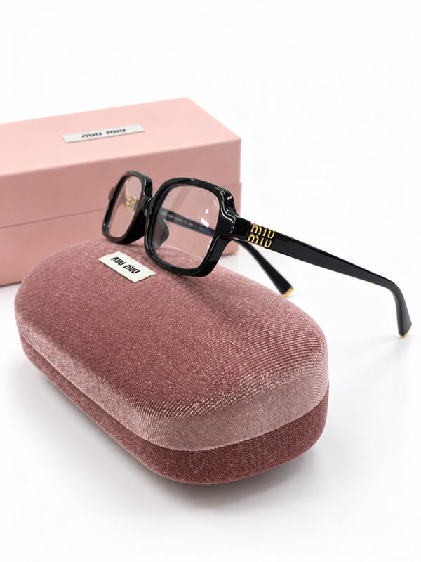 Lentes de Sol Miu Miu Rectangulares SMU11ZS-F Negro/Transparente