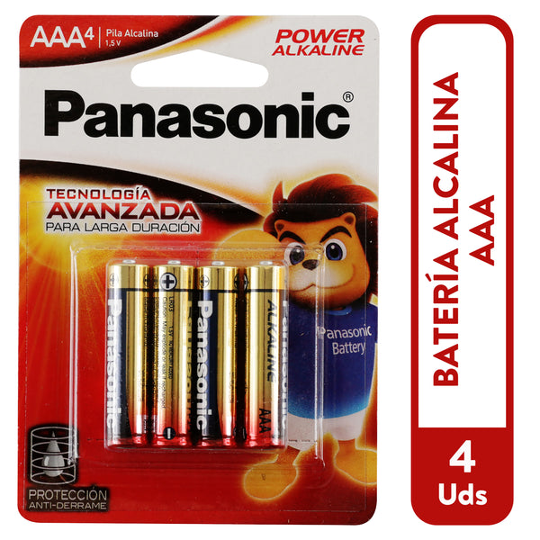 Pila Panasonic Power Alcalina AAA -4 Uds