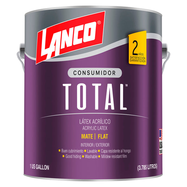 Pintura Mate Total Latex Lanco Blanco Hueso Claro