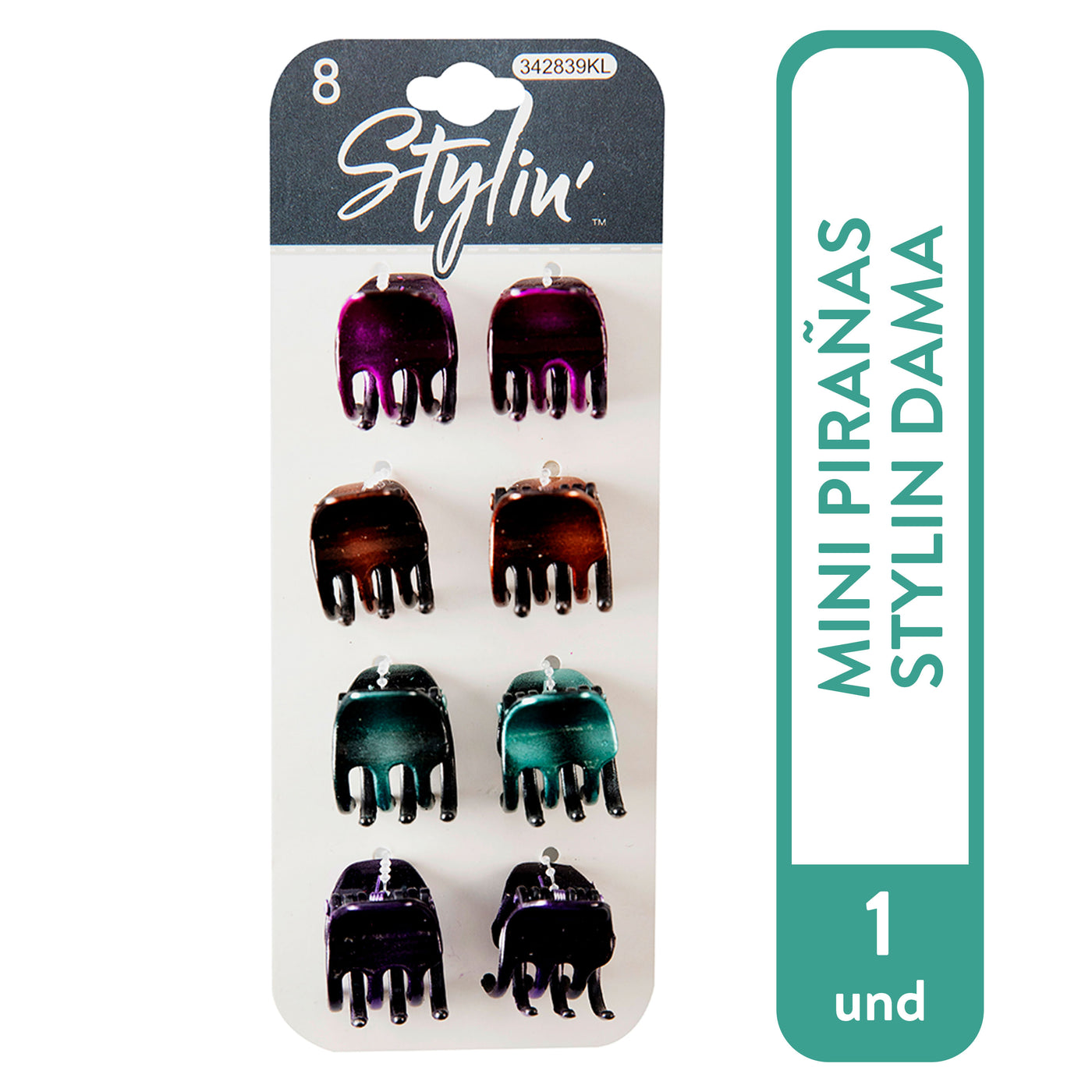 Piraña Shalom Para Cabello Mini Para Dama - 12 Unidades