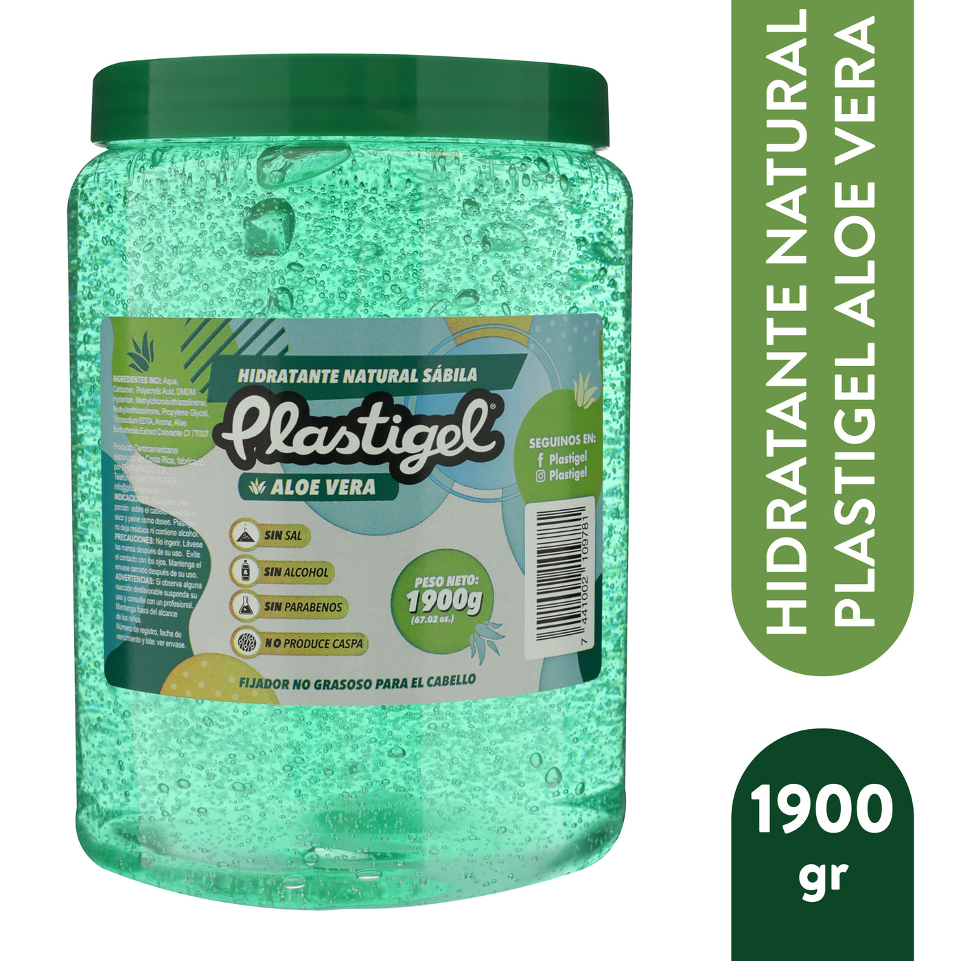 Fijador Para Cabello Plastigel Con Aloe Vera - 1900 G