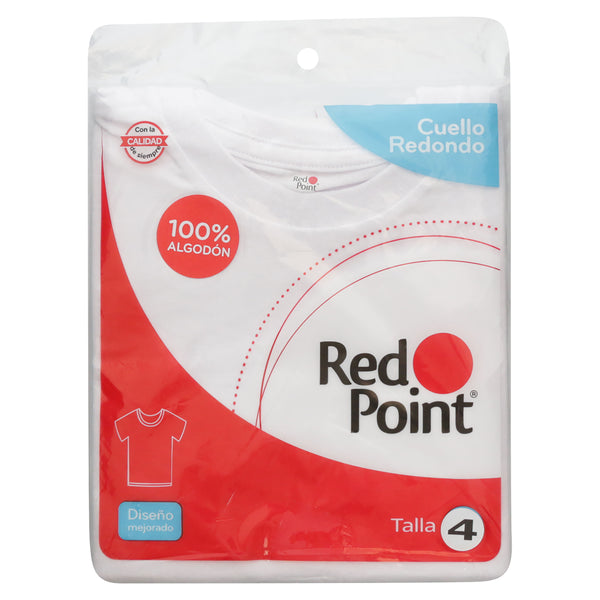 Playera Nino Algodon Red P Blanco T 4