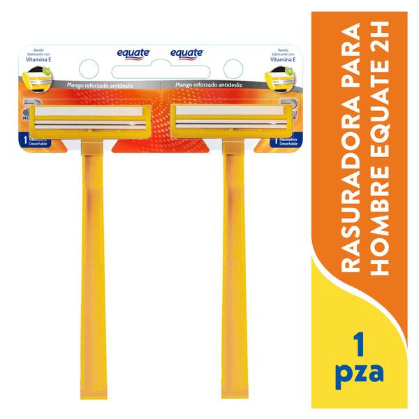 Rasuradoras Desechables Equate 2 Hojas Mango Reforzado Antidesliz - 1pza