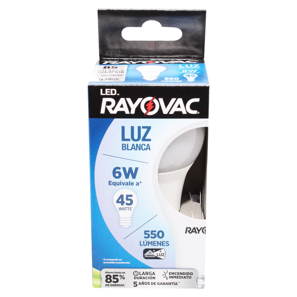Bombillo Rayovac De Led Luz Blanca - 6 Watts