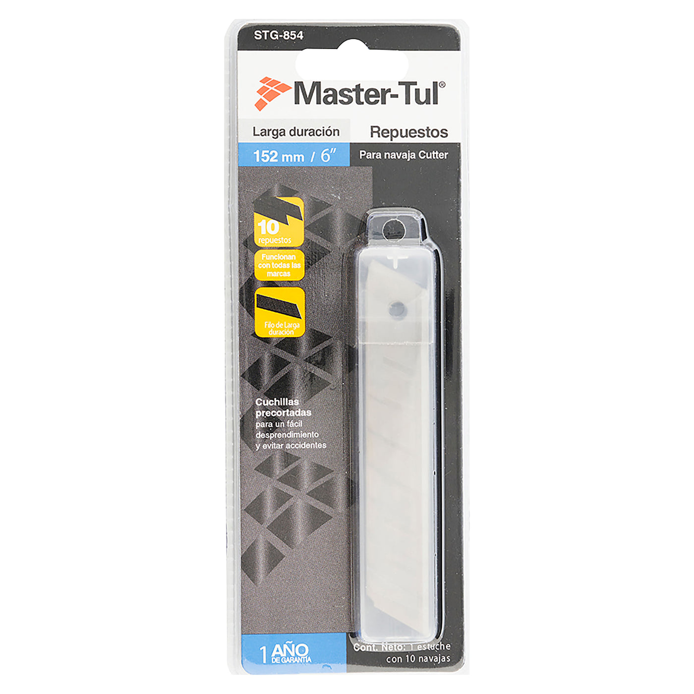 Repuesto Master-tul Para Navaja Cutter - 10 Unidades