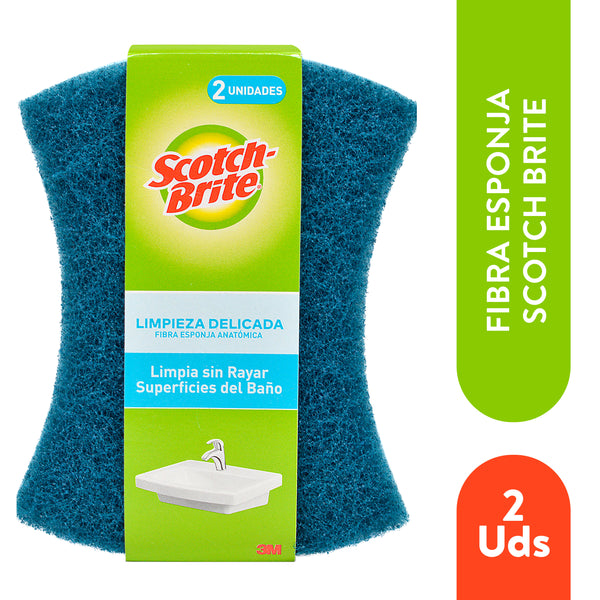 Esponja Scotch Brite Azul Doble Uso No Rayas Baños - 2 Uds