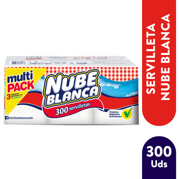 Servilleta Nube Blanca De Papel - 300 Unidades
